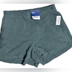 Old Navy High Rise Playa Shorts 4 Inseam Pull-On Size Medium NWT -Green